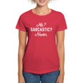 thumbnail image 1 of CafePress - Me? Sarcastic? Never. Women's Classic T Shirt - Women's Traditional Fit Dark T-Shirt, 1 of 4