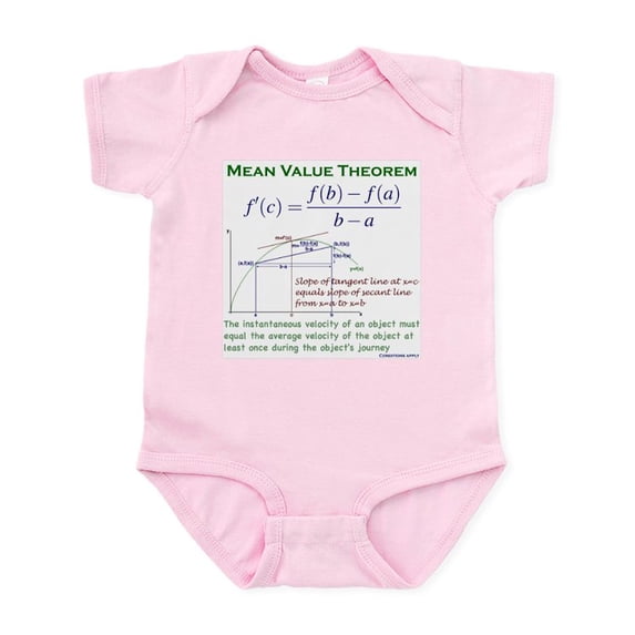 CafePress - Mean Value Theorem Infant Bodysuit - Baby Light Bodysuit, Size Newborn - 24 Months