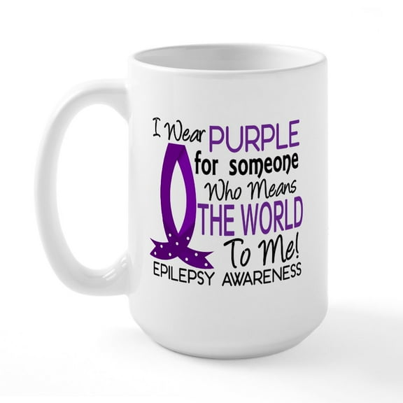 CafePress - Means World To Me 1 Epilepsy Shirts Large Mug - 15 oz Ceramic Large White Novelty Mug
