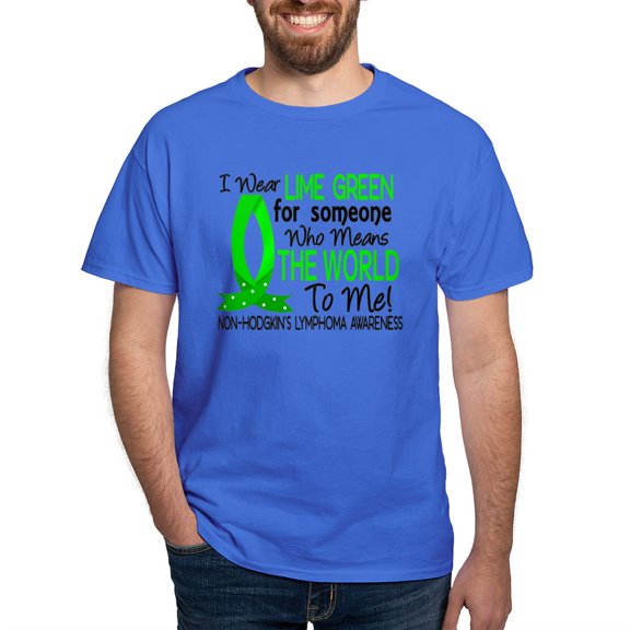 CafePress - Means World To Me 1 Non Hodgkin's Lymphoma Shirts - Men's Classic Graphic Cotton T-Shirt