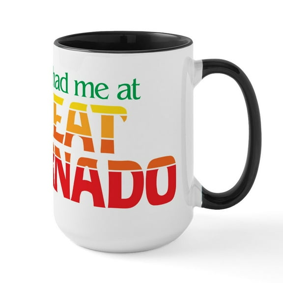 CafePress - Meat Tornado - 15 oz Ceramic Large White Novelty Mug