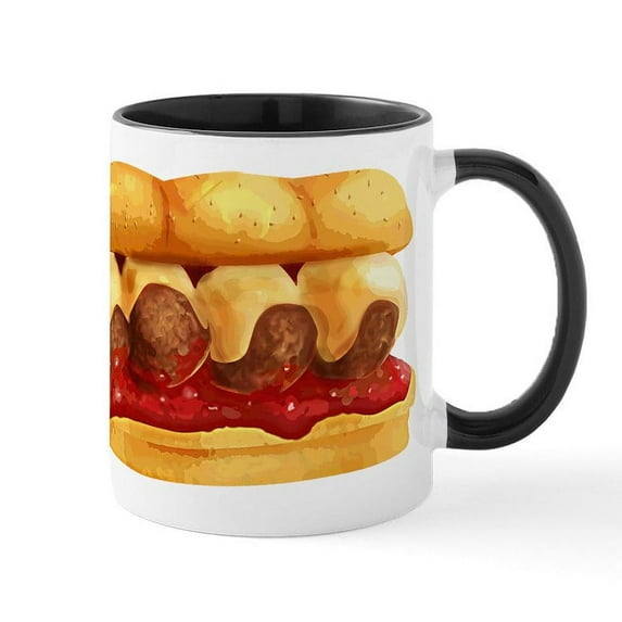 CafePress - Meatball Sub Mug - 11 oz Ceramic Mug - Novelty Coffee Tea Cup