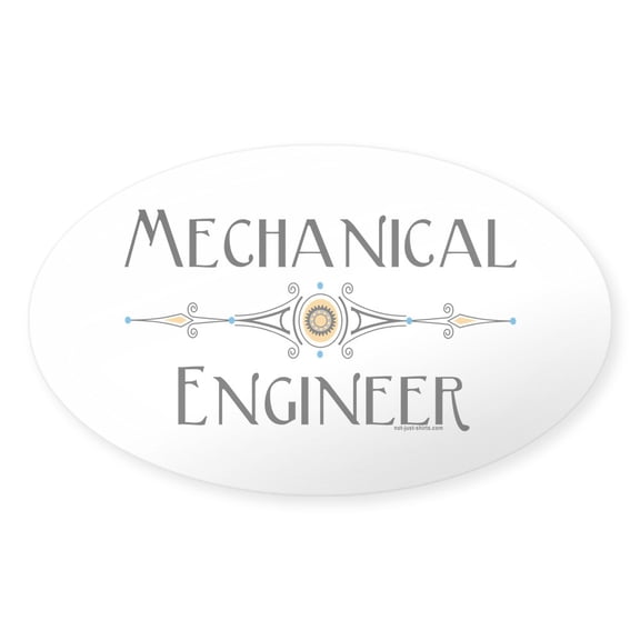 CafePress - Mechanical Engineer Line Oval Sticker - Sticker (Oval)