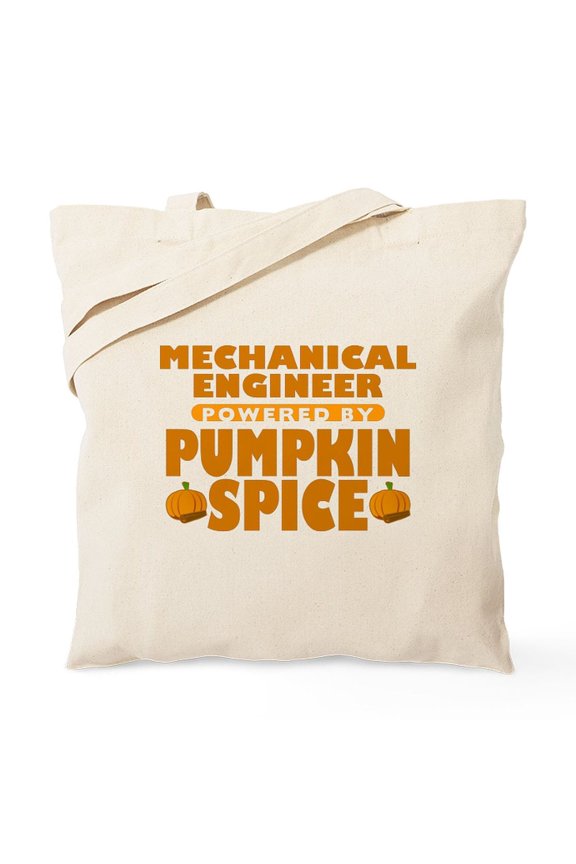 - Mechanical Engineer Powered By Pumpkin Spice Tote - Unisex Canvas Tote Bag, Beige, 1-Piece