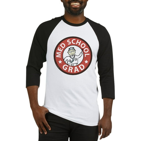 CafePress - Med School Grad (Male) Baseball Jersey - Cotton Baseball Jersey, 3/4 Raglan Sleeve Shirt
