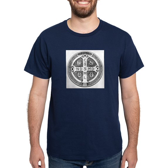 CafePress - Medal Of Saint Benedict T Shirt - Men's Classic Graphic Cotton T-Shirt