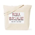 thumbnail image 1 of CafePress - Media Specialist Tote Bag - Unisex Canvas Tote Bag, Beige, 1-Piece, 1 of 8