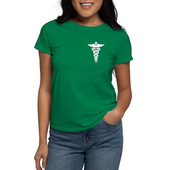 CafePress - Medical Symbol Caduceus Women's Dark T Shirt - Women's Traditional Fit Dark T-Shirt