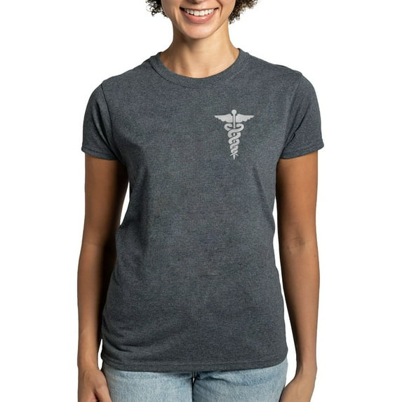 CafePress - Medical Symbol Caduceus Women's Dark T Shirt - Women's Traditional Fit Dark T-Shirt