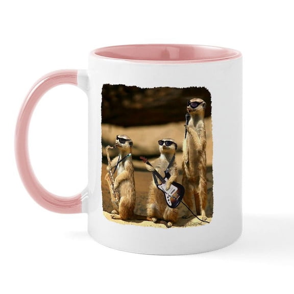 CafePress - Meerkat Trio Mug - 11 oz Ceramic Mug - Novelty Coffee Tea Cup