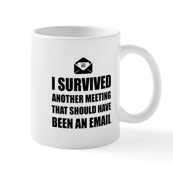 CafePress - Meeting Email Mugs - 11 oz Ceramic Mug - Novelty Coffee Tea Cup