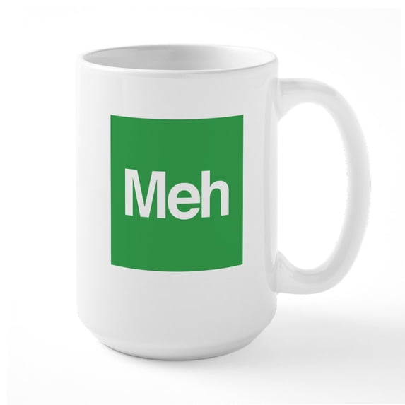 CafePress - Meh Element - 15 oz Ceramic Large White Novelty Mug