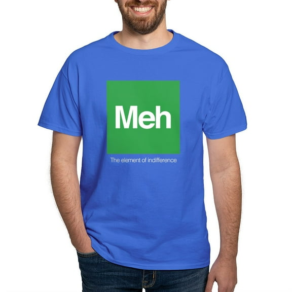 CafePress - Meh Element Dark T Shirt - Men's Classic Graphic Cotton T-Shirt