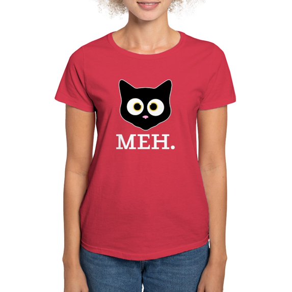 CafePress - Meh. Women's Classic T Shirt - Women's Traditional Fit Dark T-Shirt