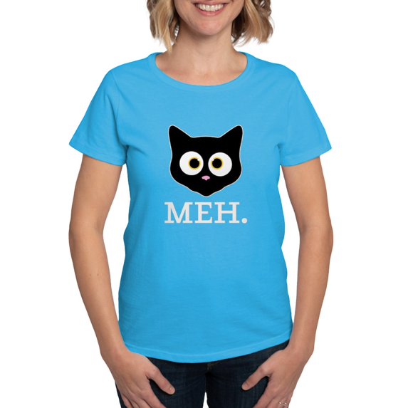 CafePress - Meh. Women's Classic T Shirt - Women's Traditional Fit Dark T-Shirt