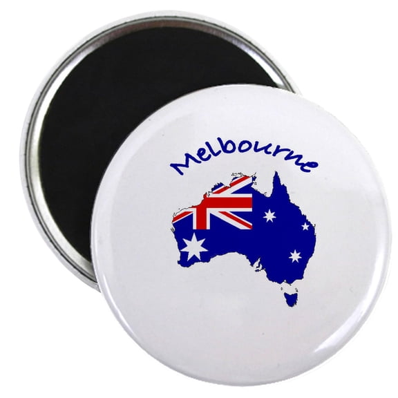 CafePress - Melbourne, Australia Magnet - 2.25" Round Magnet, Refrigerator Magnet, Button Magnet Style
