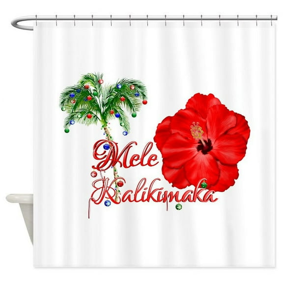 CafePress - Mele Kalikamaka - Unique Fabric Shower Curtain 70" x 72"