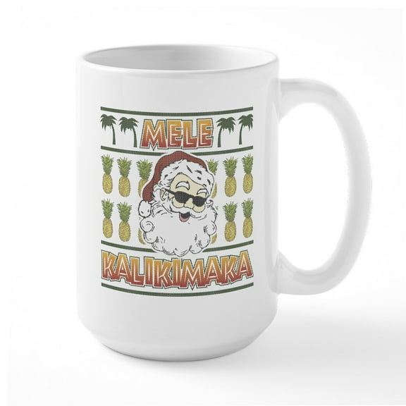 CafePress - Mele Kalikimaka - 15 oz Ceramic Large White Novelty Mug