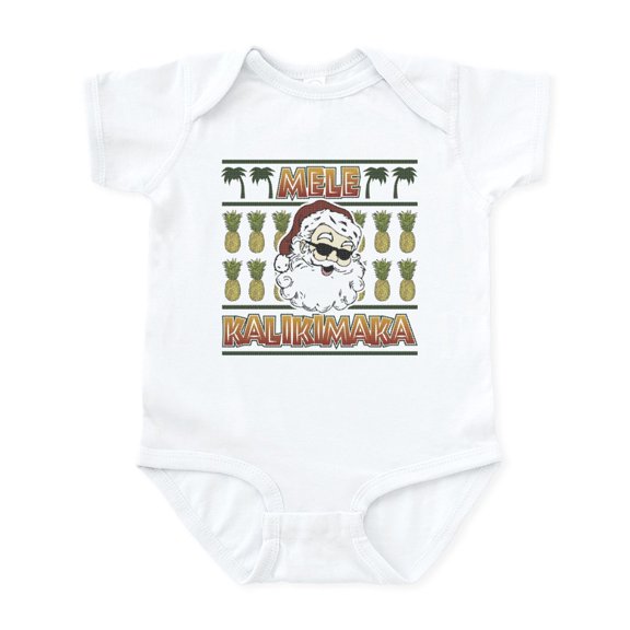 CafePress - Mele Kalikimaka Baby Light Bodysuit - Baby Light Bodysuit, Size Newborn - 24 Months
