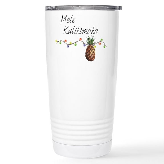 CafePress - Mele Kalikimaka Hawaiian Christmas Mugs - Insulated Stainless Steel Travel Tumbler 20 oz.