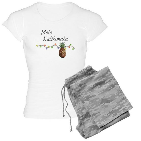 CafePress - Mele Kalikimaka Hawaiian Christmas Pajamas - Women's Light Pajamas
