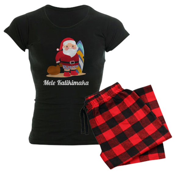 CafePress - Mele Kalikimaka - Women's Dark Pajamas