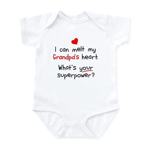 CafePress - Melt Grandpa's Heart Infant Bodysuit - Baby Light Bodysuit, Size Newborn - 24 Months
