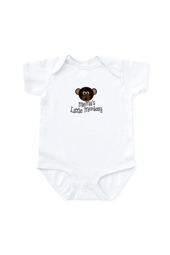 - Mema's Little Monkey BOY Infant Bodysuit - Baby Light Bodysuit, Size Newborn - 24 Months