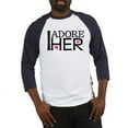 thumbnail image 1 of CafePress - Mens I Adore Her Matching Baseball Jersey - Cotton Baseball Jersey, 3/4 Raglan Sleeve Shirt, 1 of 4