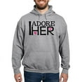 thumbnail image 1 of CafePress - Mens I Adore Her Matching Hooded Sweatshirt - Pullover Hoodie, Hooded Sweatshirt, 1 of 4