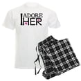 thumbnail image 1 of CafePress - Mens I Adore Her Matching Men's Light Pajamas - Men's Light Loose Fit Cotton Pajama Set, 1 of 7