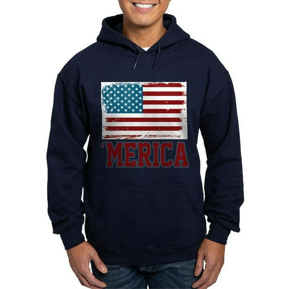 CafePress - Merica American America Sweatshirt - Pullover Hoodie, Classic, Comfortable Hooded Sweatshirt