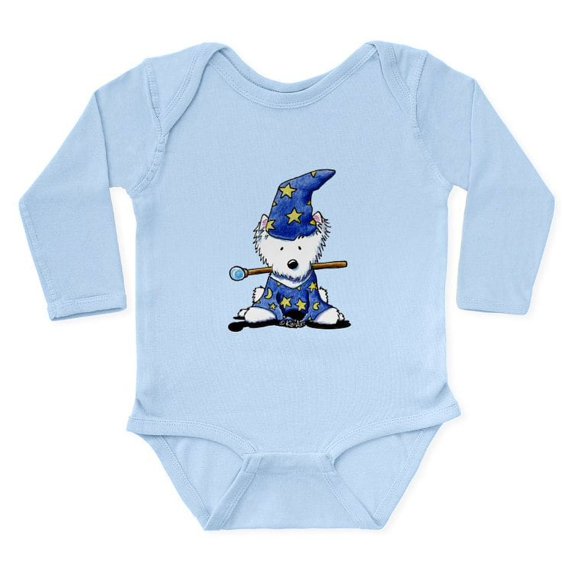 CafePress - Merlin Westie Wizard Long Sleeve Infant Bodysuit - Long Sleeve Cotton Baby Bodysuit
