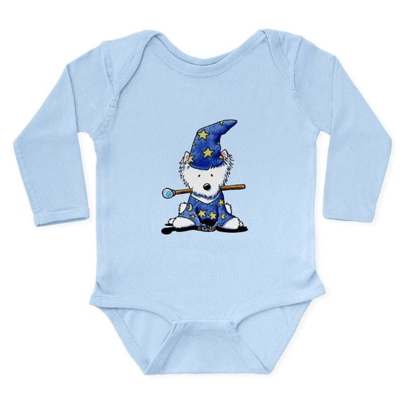 CafePress - Merlin Westie Wizard Long Sleeve Infant Bodysuit - Long Sleeve Cotton Baby Bodysuit