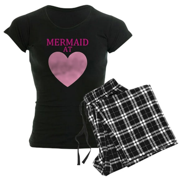 CafePress - Mermaid At Heart Pajamas - Women's Short Sleeve Print T-Shirt and Pants Dark Cotton Pajama Set
