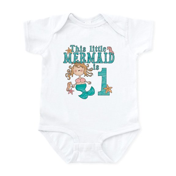 CafePress - Mermaid First Birthday Infant Bodysuit - Baby Light Bodysuit, Size Newborn - 24 Months