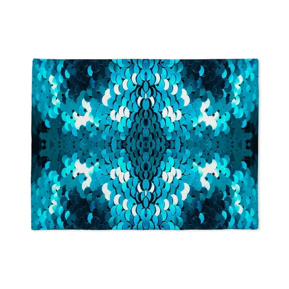 CafePress - Mermaid Scales Turqouise Blue - Soft Fleece Throw Stadium Blanket, 30"x40"