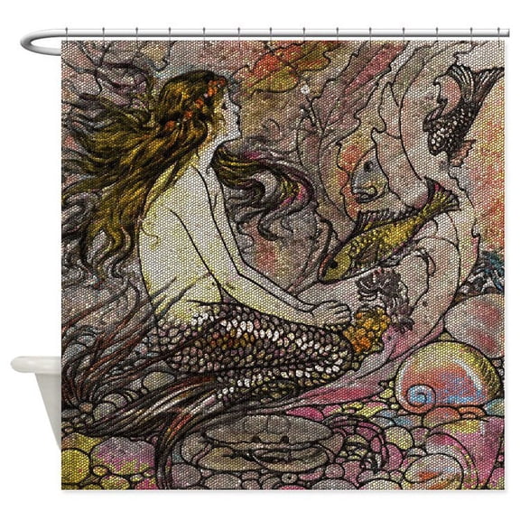 CafePress - Mermaid - Unique Fabric Shower Curtain 70" x 72"