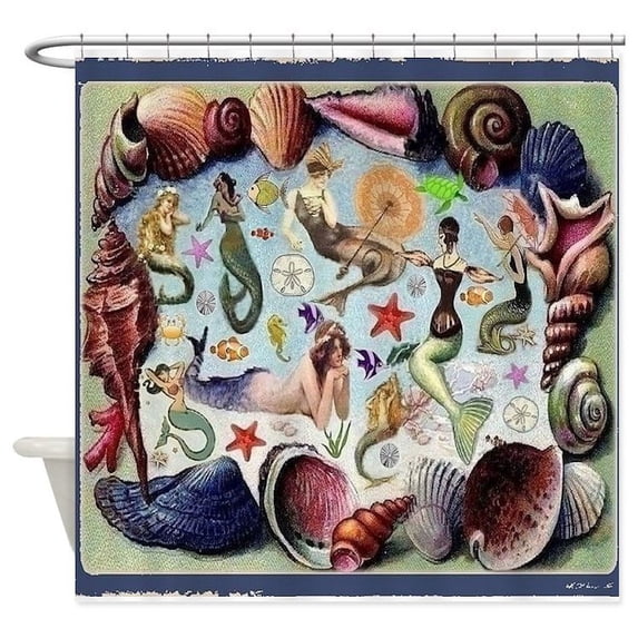 CafePress - Mermaids - Unique Fabric Shower Curtain 70" x 72"