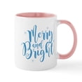 thumbnail image 1 of CafePress - Merry And Bright Mug - 11 oz Ceramic Mug - Novelty Coffee Tea Cup, 1 of 4