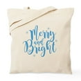 thumbnail image 1 of CafePress - Merry And Bright Tote Bag - Unisex Canvas Tote Bag, Beige, 1-Piece, 1 of 6