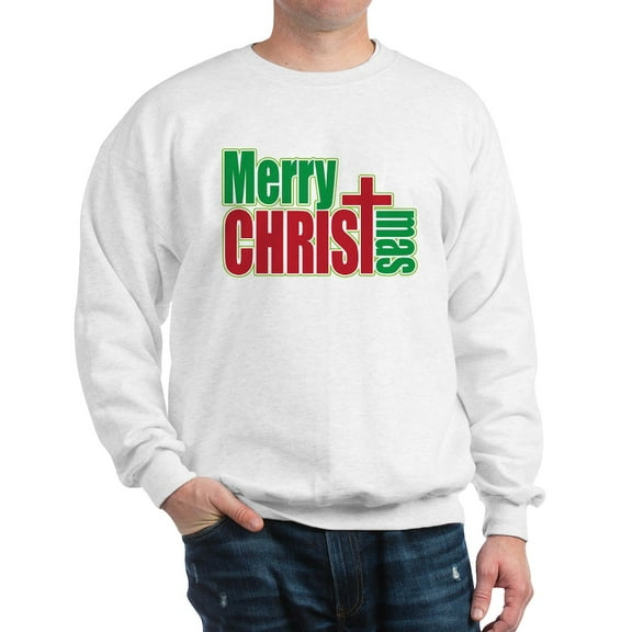 CafePress - Merry Christmas - Crew Neck Sweatshirt