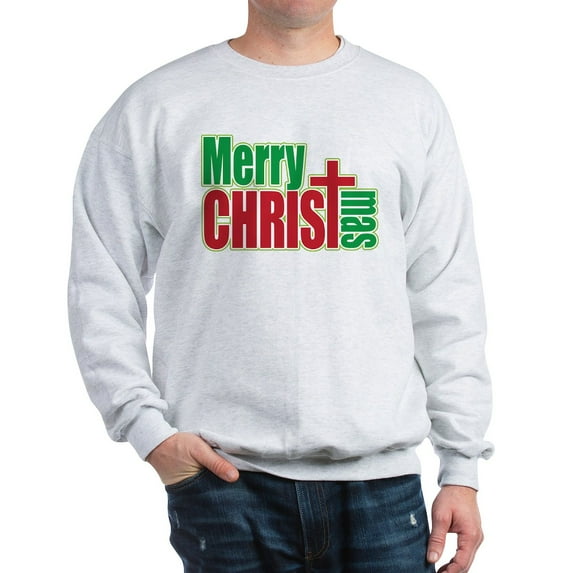 CafePress - Merry Christmas - Crew Neck Sweatshirt