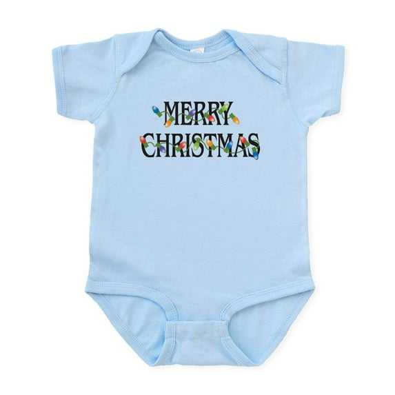 CafePress - Merry Christmas Infant Bodysuit - Baby Light Bodysuit, Size Newborn - 24 Months