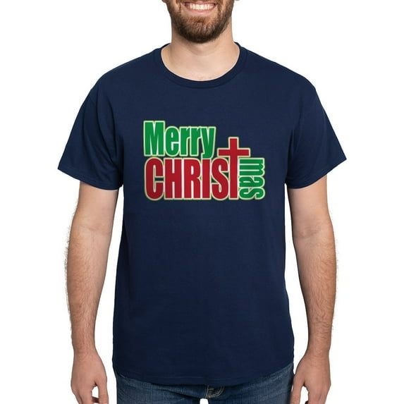 CafePress - Merry Christmas Men's Value T Shirt - Men's Classic Graphic Cotton T-Shirt