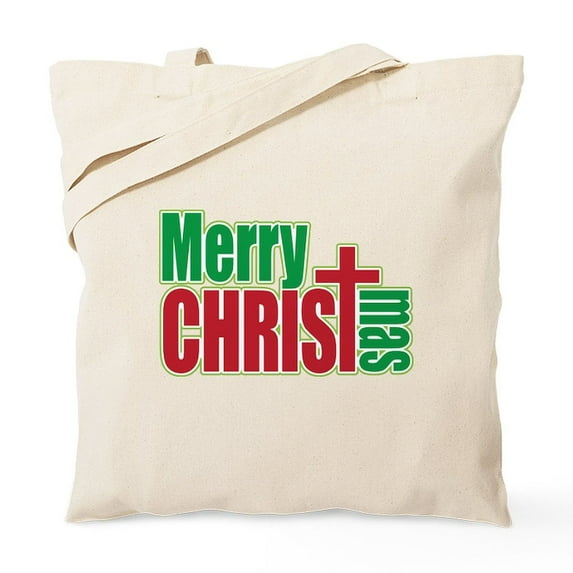 CafePress - Merry Christmas - Unisex Canvas Tote Bag, Beige, 1-Piece