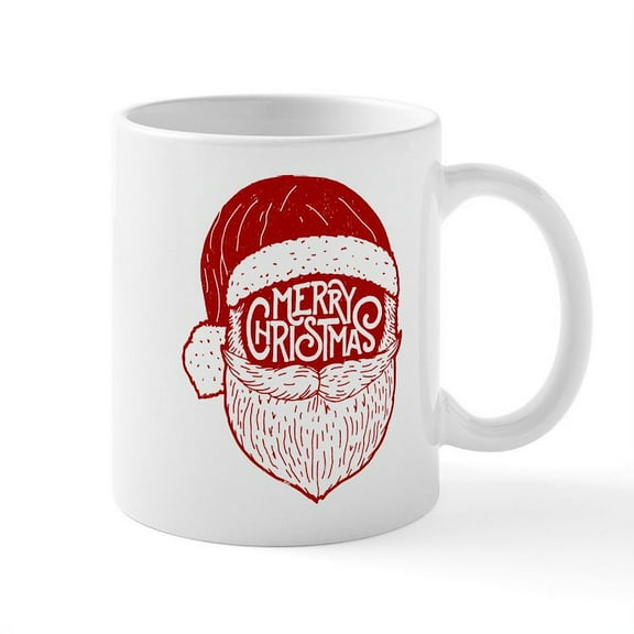 CafePress - Merry Christmas Santa - 11 oz Ceramic Mug - Novelty Coffee Tea Cup