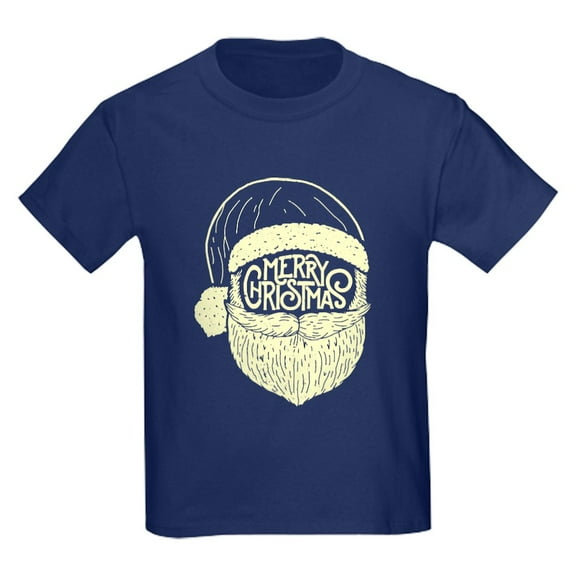 CafePress - Merry Christmas Santa Kids Dark T Shirt - Dark T-Shirt Kids XS-XL