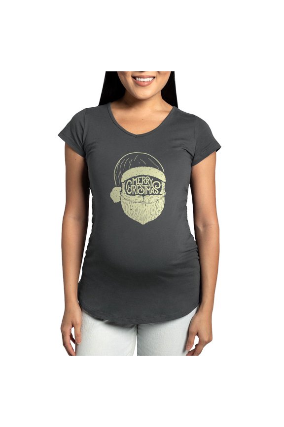 - Merry Christmas Santa Maternity Dark T Shirt - Maternity Dark T-Shirt