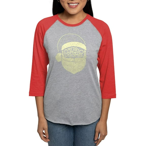 CafePress - Merry Christmas Santa - Womens Baseball Tee